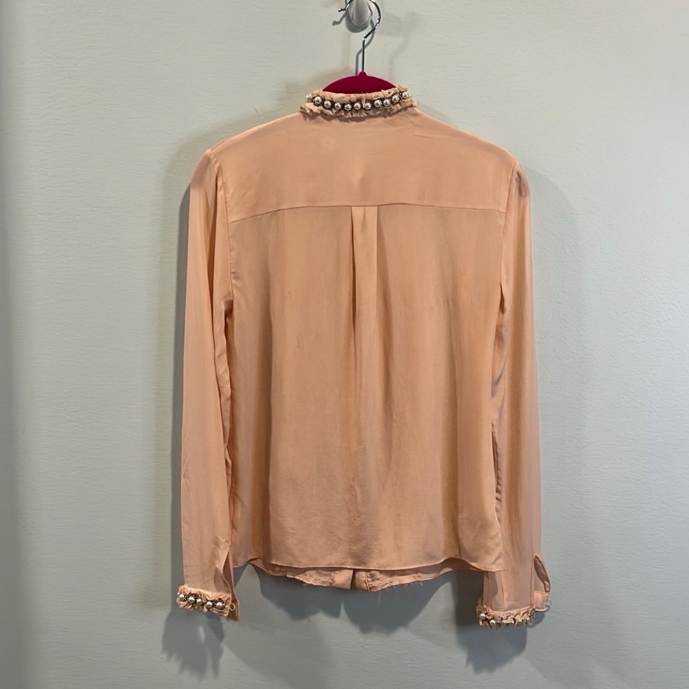 Alice + Olivia “Arminda” pink pearl blouse XS - Picture 5 of 5